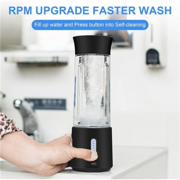 Personal Size Portable Blender - 17Oz USB Rechargeable Blender with 6 Blades - Picture 6 of 7